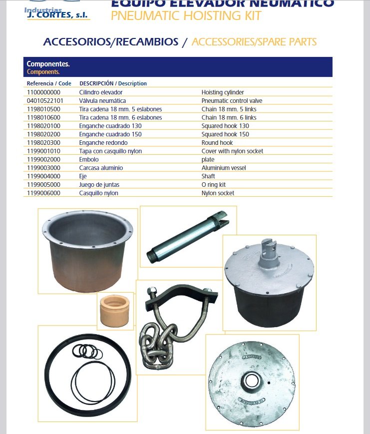 [0530] Cilindro Elevacion Aluminio J. Cortes