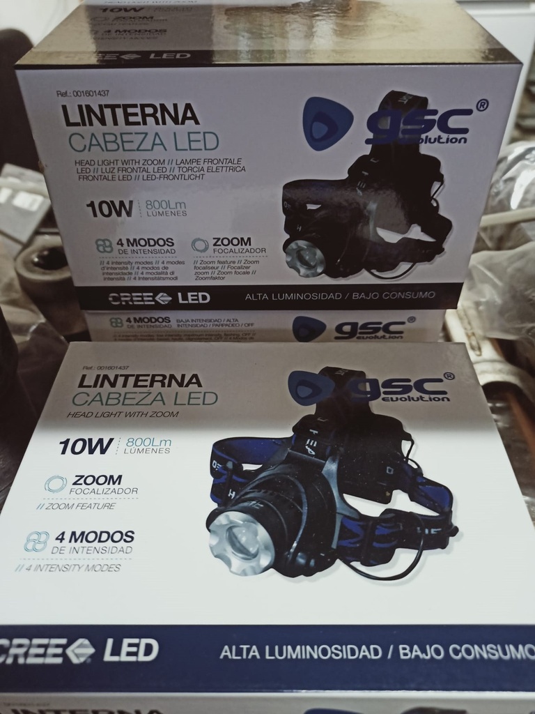 [1601437] Linterna Cabeza LED Cree 10W Estuche