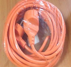 [1993] Prolongador Bipolar con T/T Lateral 16A250V 10M. Naranja