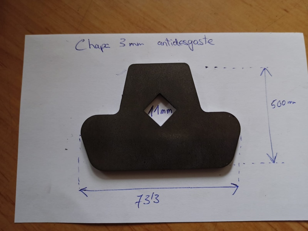 [228077] Pieza para Cosechadora de 3MM Antidesgaste