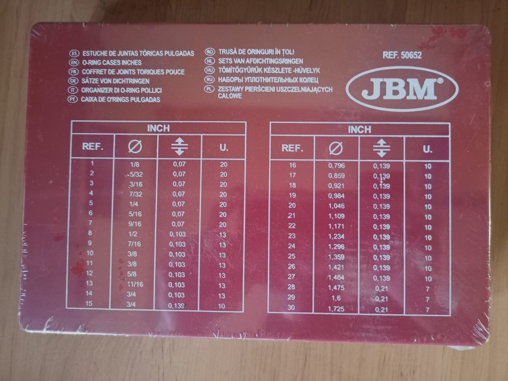 [50652] Estuche Juntas Toricas Pulgadas Jbm