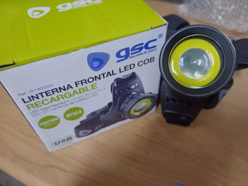 Linterna Cabeza LED con Zoom Recargable USB 1000LM