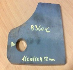 [8360-C] Chapa de 12MM Orejetas 160*160MM Taladro 30MM