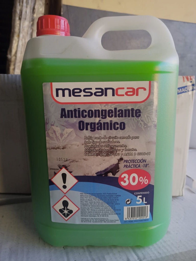 Anticongelante 5 Litros 30% Verde Mesancar