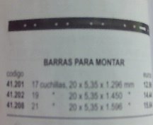 [B41292] Barra S/Cuchilla 41-292
