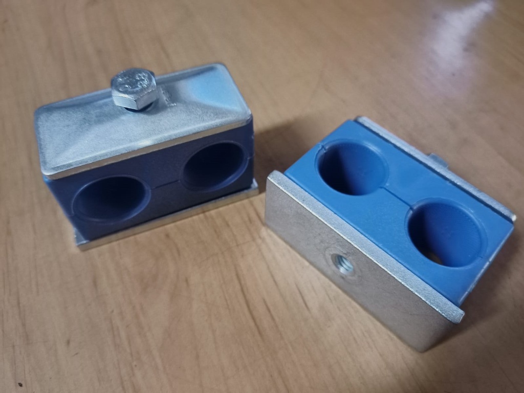 [CTR1456] Abrazadera Doble Tubo 22MM
