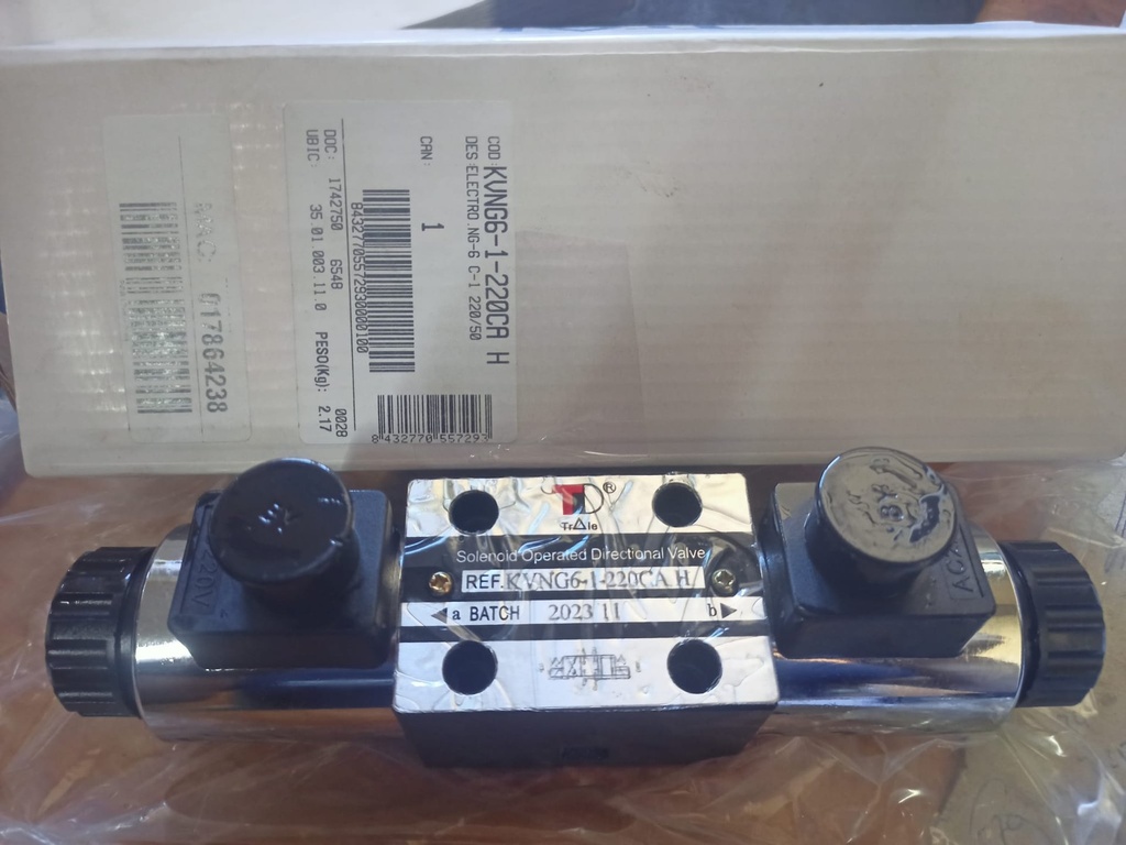 Electrovalvula Direccional NG6 Corredera 1 220VAC