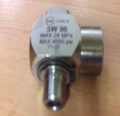 [ENGI1490] Enlace Giratorio Acero Niquelado Tornillo INOX 90º 1/4