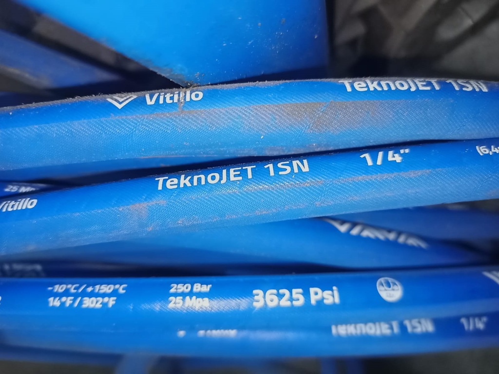 Manguera 1SN 1/4 Hidrolimpiadora Azul