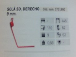 [MR9SD] Muelle de Rastra 9MM Sola Dcha