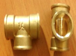 [PUL3864] Te de Laton H-H-H 1/2"