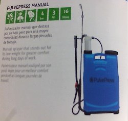 [PUL818] Pulverizador Pulvepress 16 Litros Lanza Acero