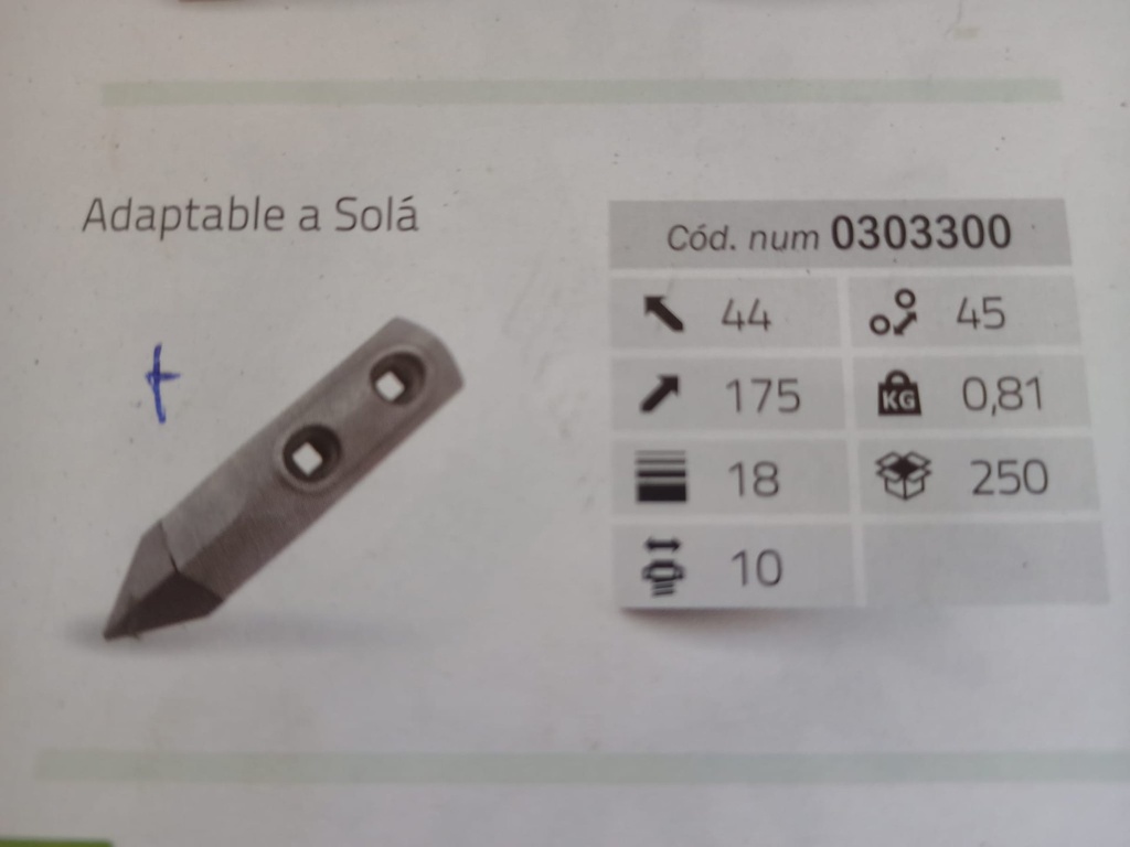 Reja 5290 175*44*18 Carburo Adaptable a Sola