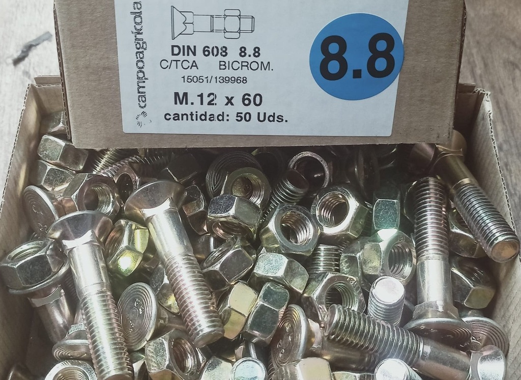 Tornillo Arado 12*060 8.8 DIN 608/934 Bicro