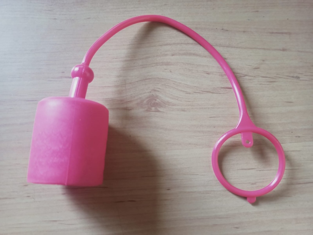 Tapon Rojo Hembra Goma 1" Protector Conectores ISO