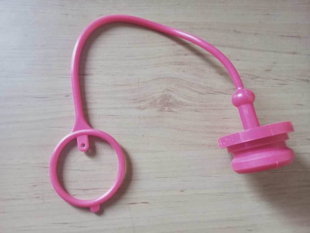 Tapon Rojo Macho Goma 1" Protector Conectores ISO