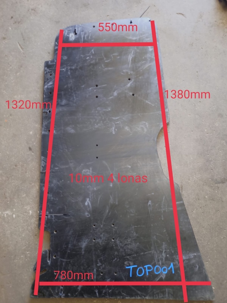 [TOP001] Faldon 10MM 4 Lonas Cierre Lateral Topavi 2018